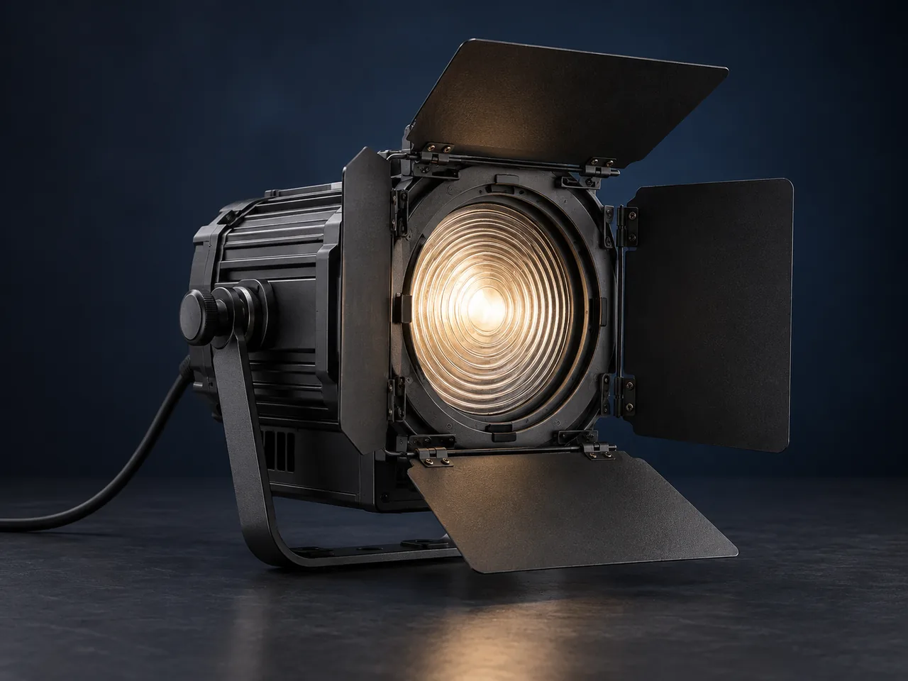 Corded LED Fresnel stage light