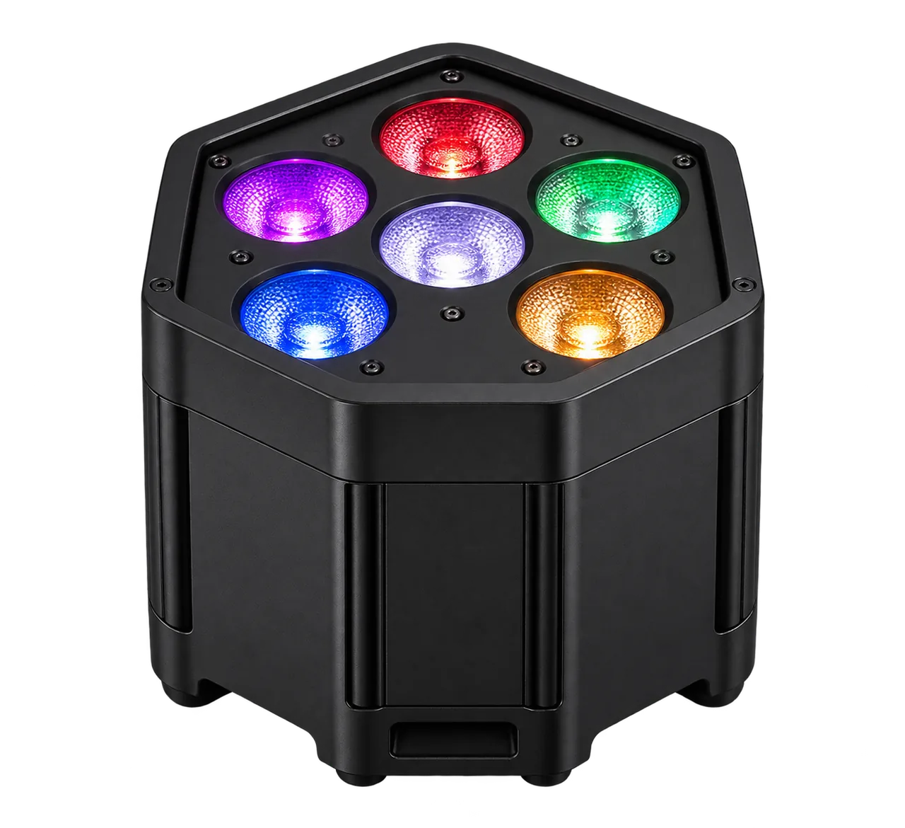 Battery-powered wireless RGB uplight